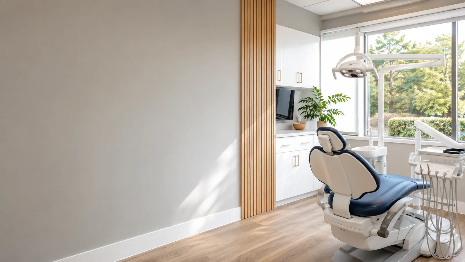 Bright, modern dental treatment room